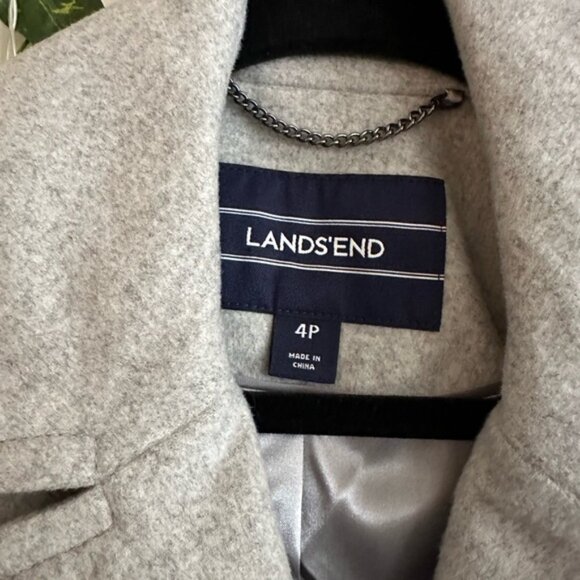 NWOT Land’s End dove gray peat coat 4P 4 petite - Picture 2 of 3
